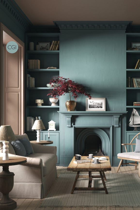 Farrow & Ball Ballroom Blue No. 24 paint, duvallatelier.com