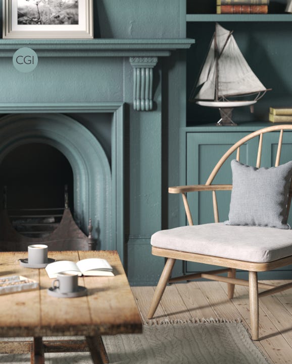 Farrow & Ball Ballroom Blue No. 24 paint, duvallatelier.com