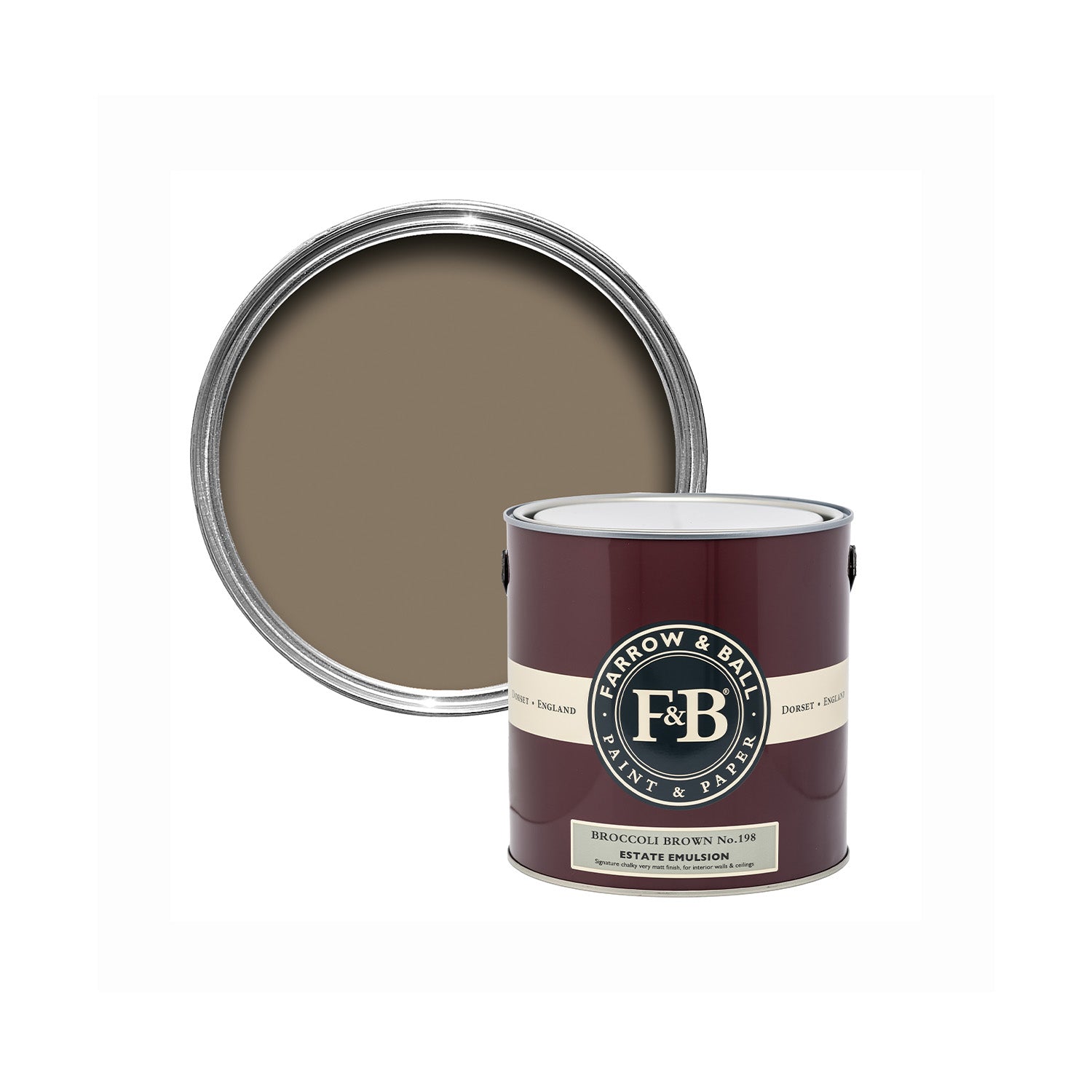Farrow & Ball Broccoli Brown No. 198 paint, duvallattelier.com
