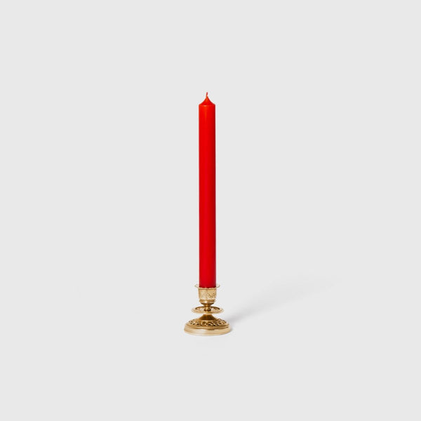 TRUDON GOLD PLATED CHISELLED CANDLESTICK