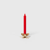 TRUDON GOLD PLATED FLOWER CANDLESTICK
