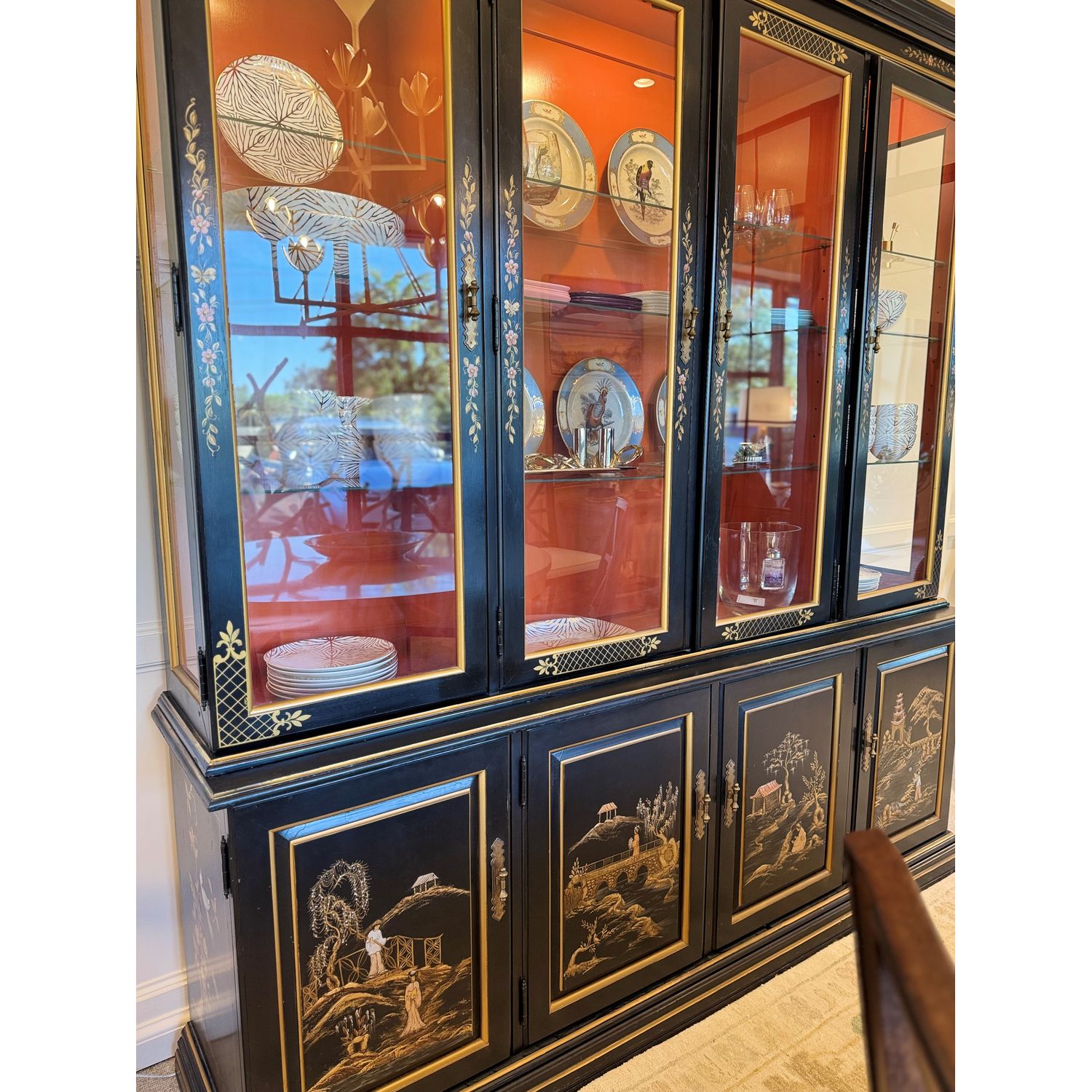 Vintage Hand Painted Habersham Cabinet, duvallatelier.com