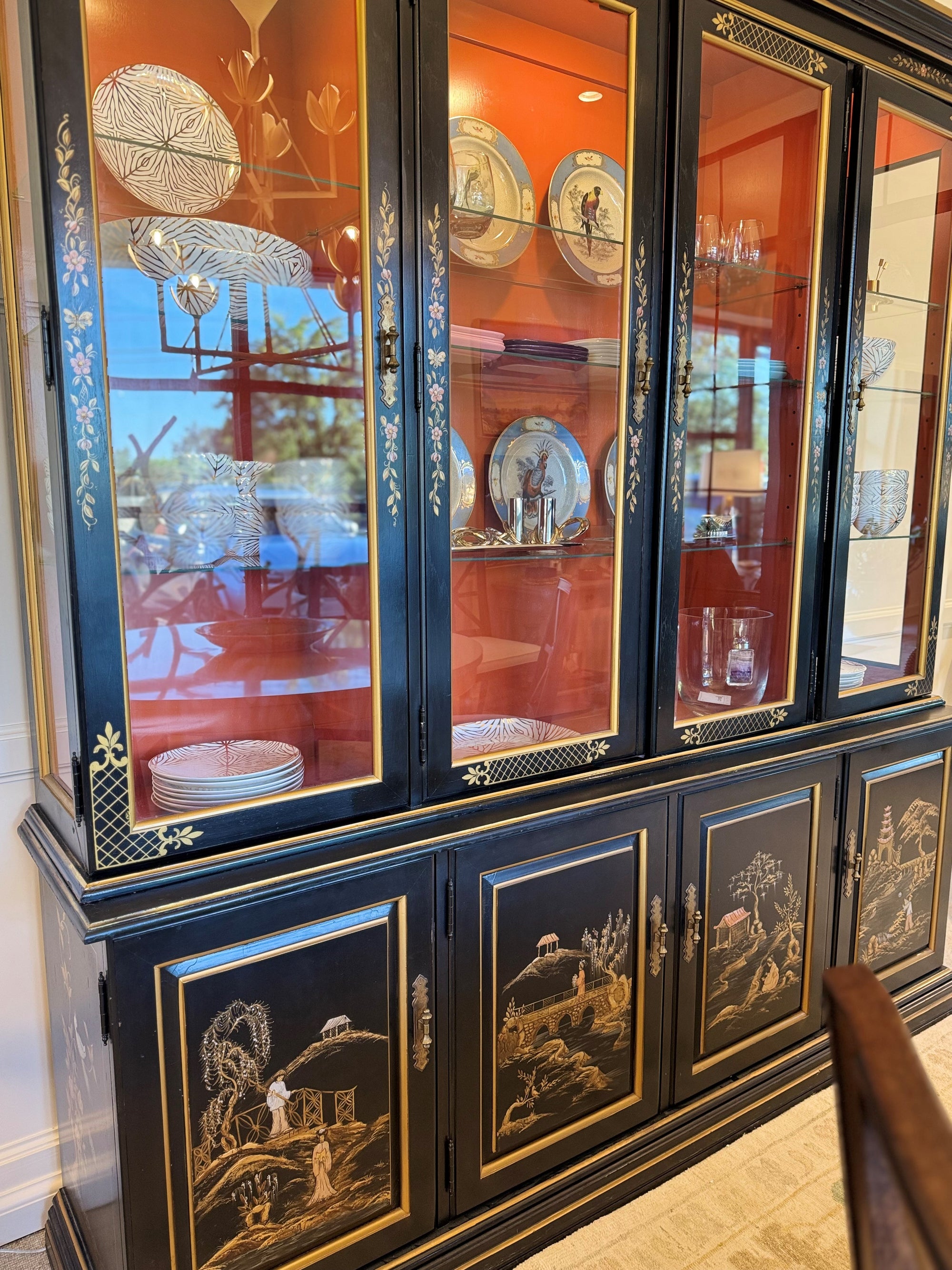 Vintage Hand Painted Habersham Cabinet, duvallatelier.com
