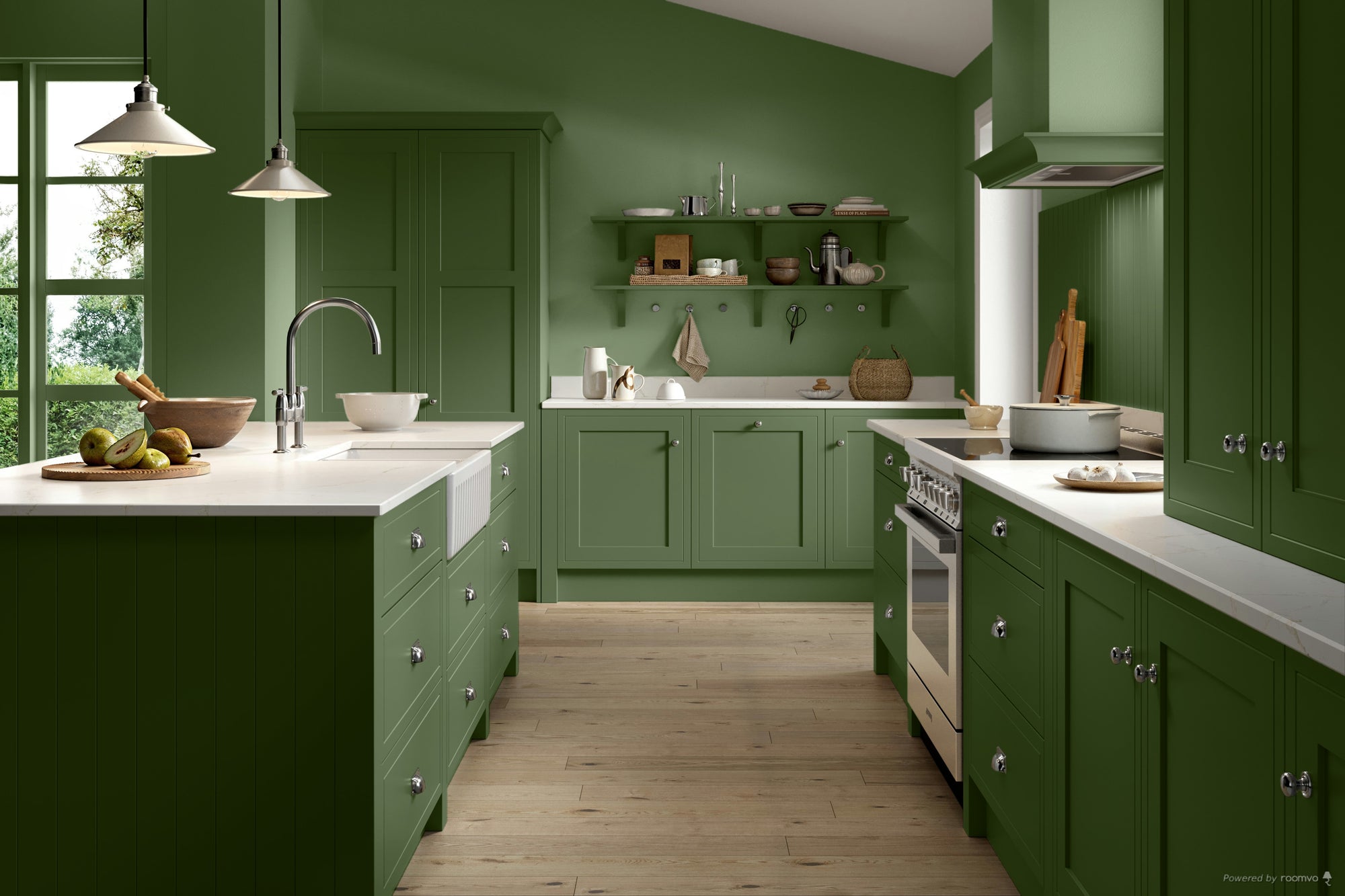 Farrow & Ball Calke Green No. 34 paint, duvallatelier.com