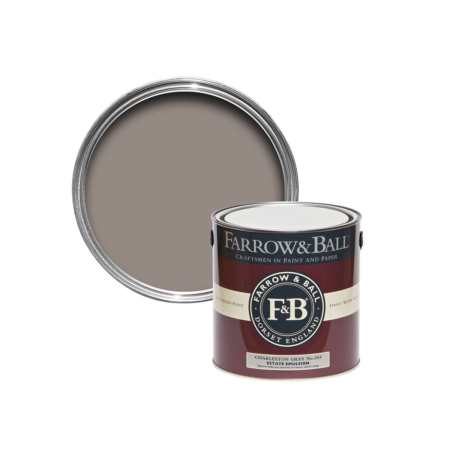 Farrow &amp; Ball Charleston Gray No. 243 paint Sample Pot, duvallatelier.com