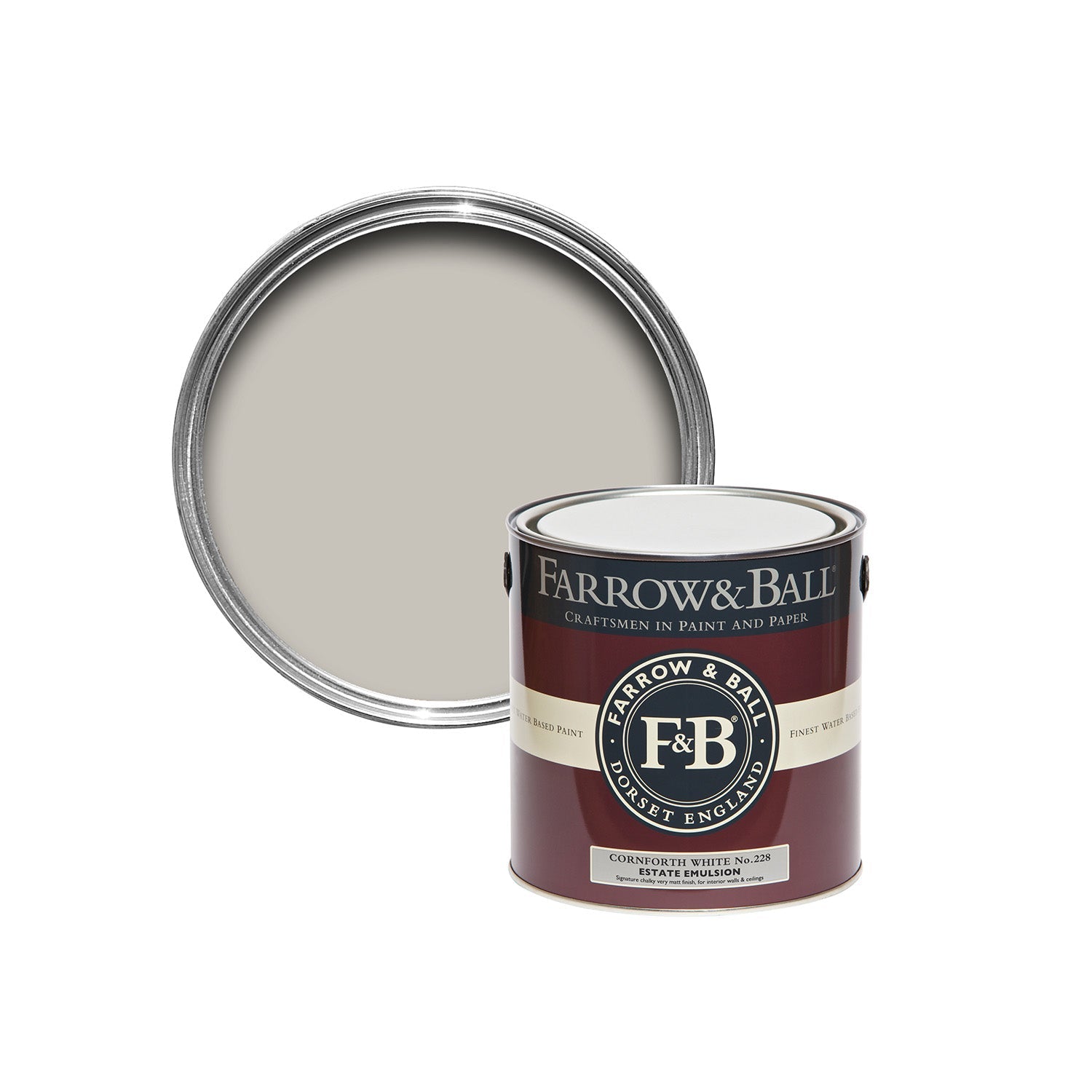 Farrow &amp;amp; Ball Cornforth White No. 228 Sample Pot, duvallatelier.com