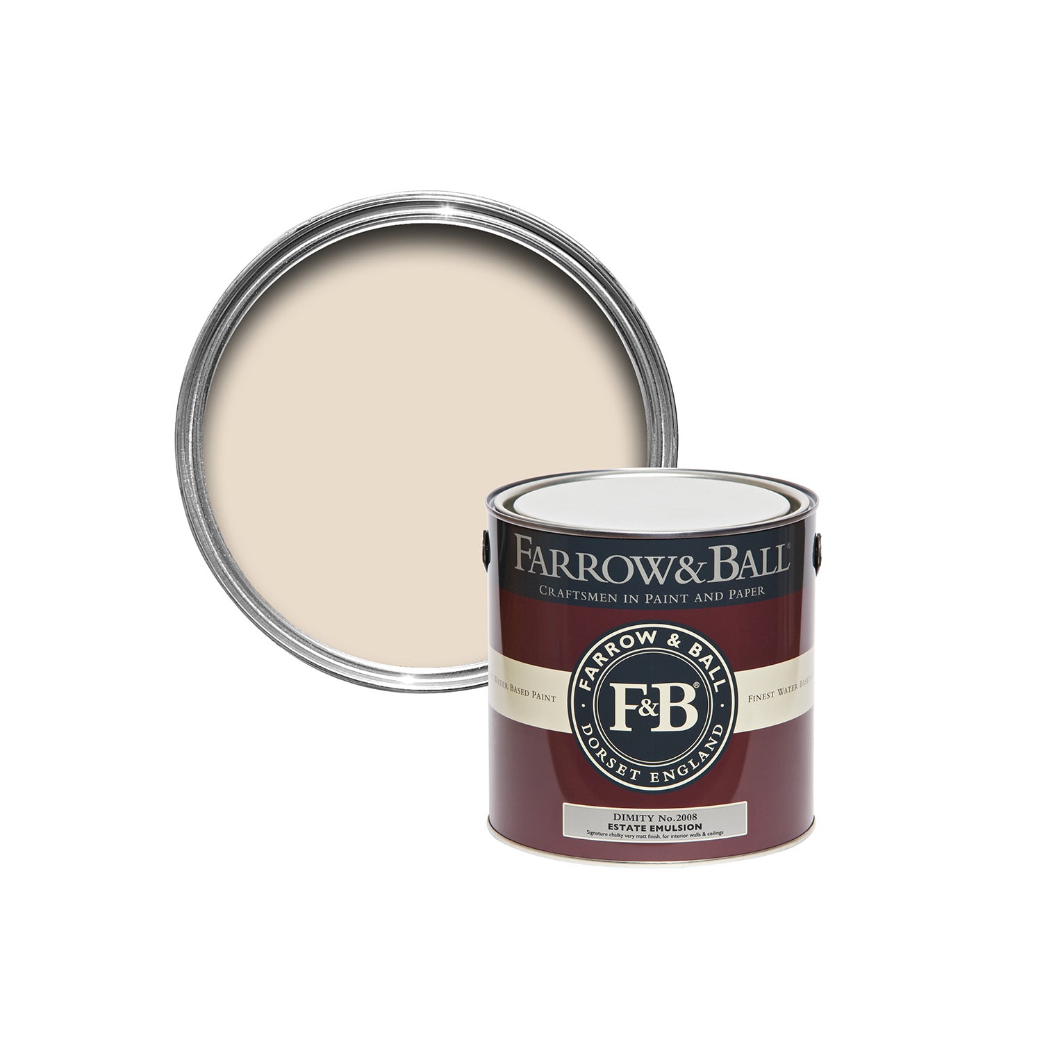 Farrow & Ball Dimity No. 2008 Sample Pot paint, duvallatelier.com