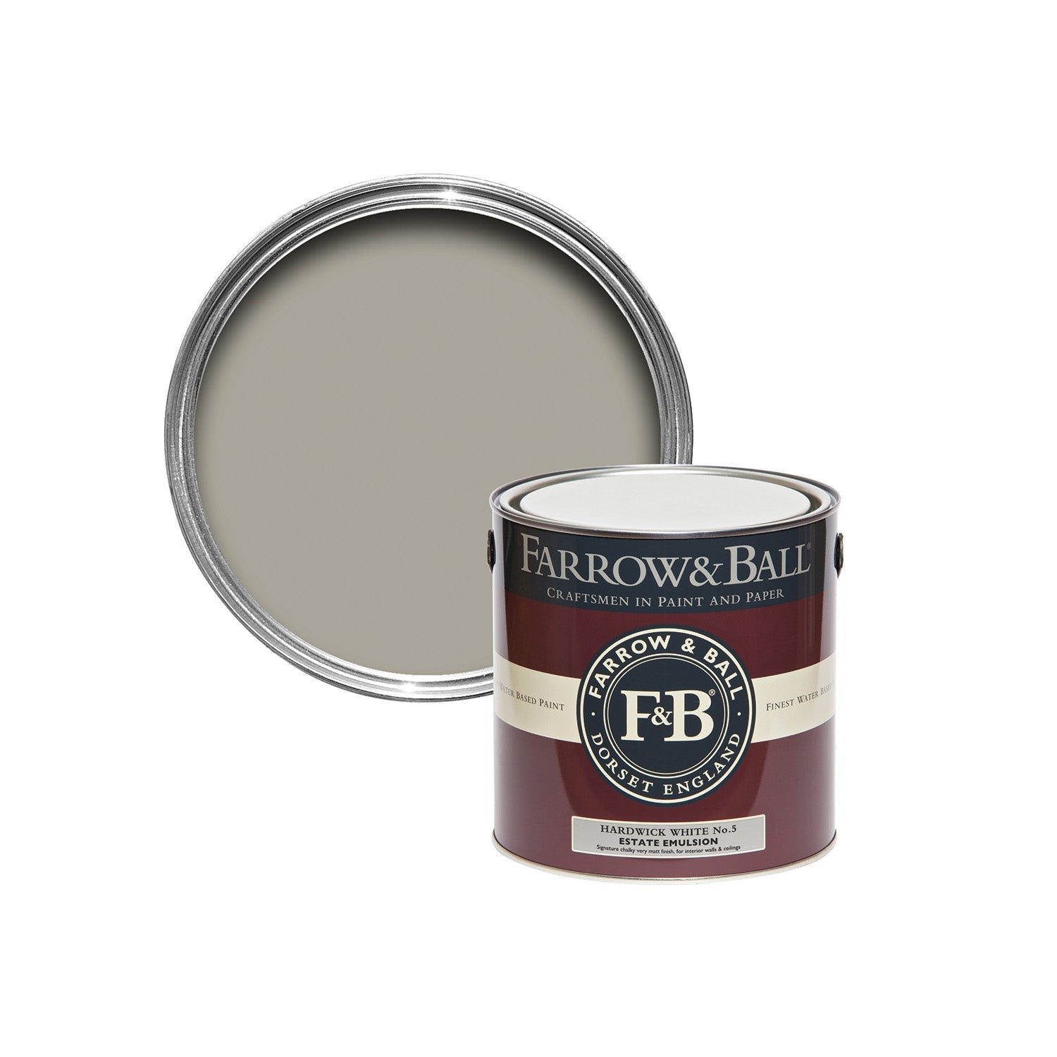 Farrow & Ball Hardwick White No. 5 paint Sample Pot, duvallatelier.com