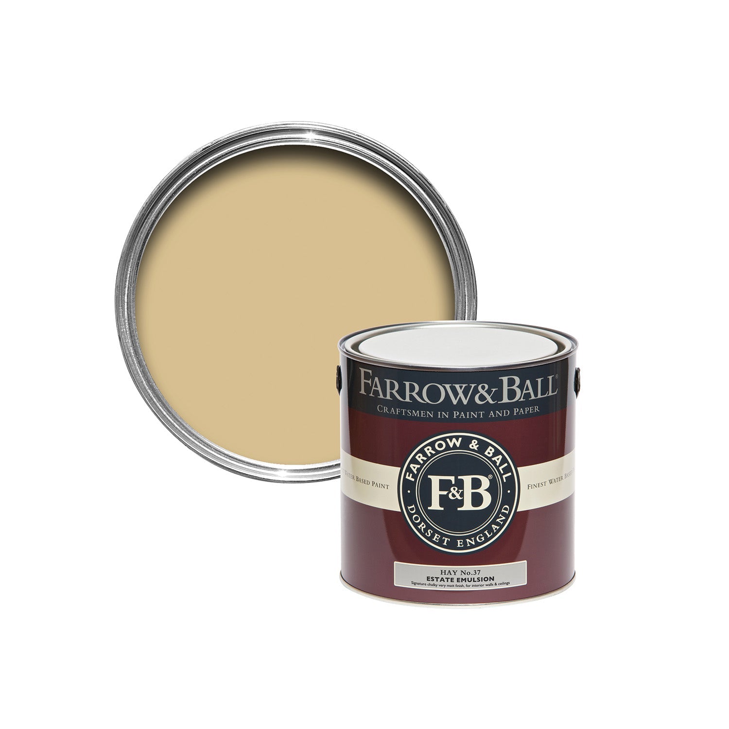 Farrow & Ball Hay No. 37 paint sample pot, duvallatelier.com