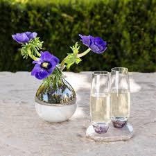 Coluna Dual Vase, Marble & Gold