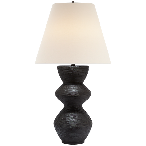 Utopia Table Lamp in Gild with Linen Shade