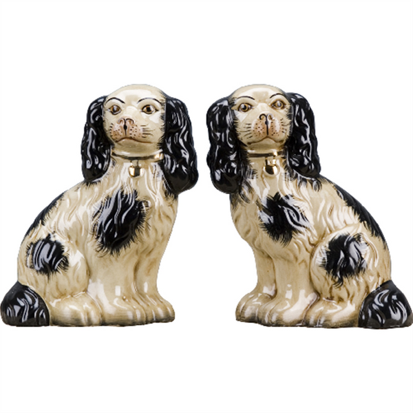 STAFFORDSHIRE DOGS IN BLACK