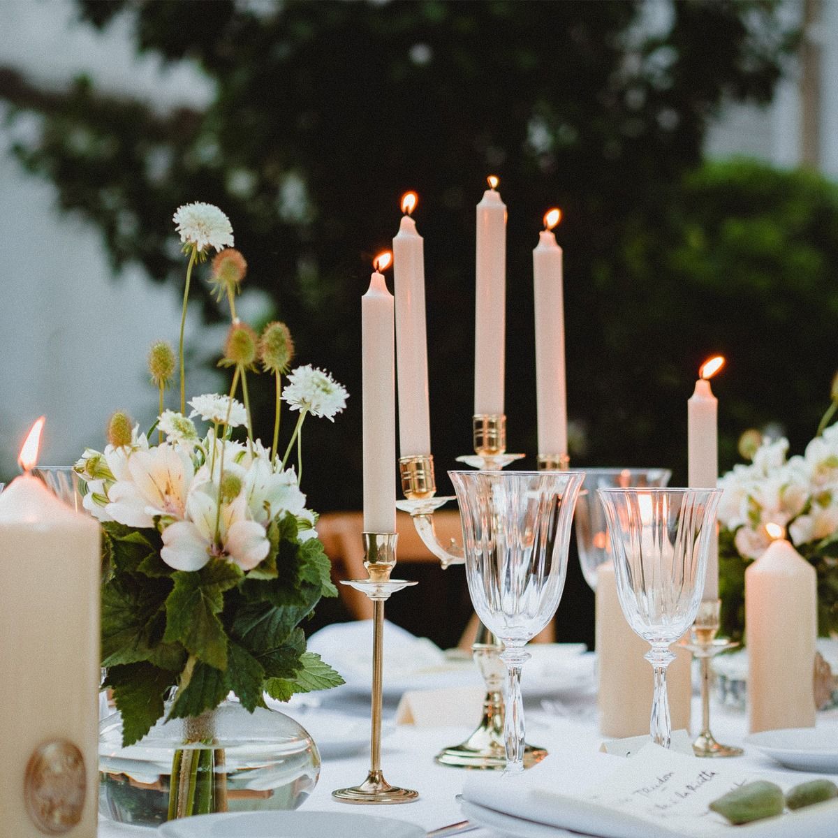 Navy Blue Madeline Taper Candle