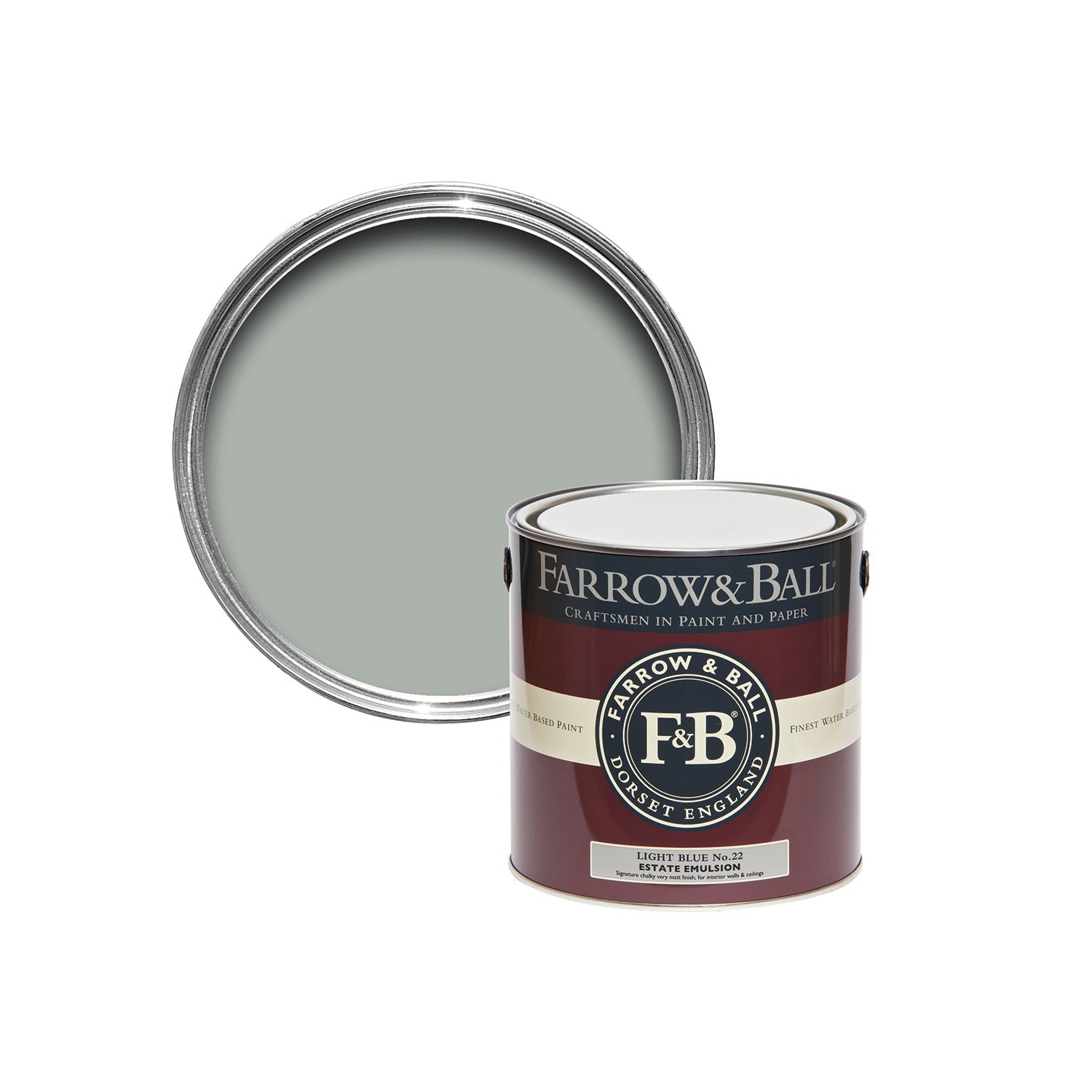 Farrow & Ball Light Blue No 22 paint, duvallatelier.com