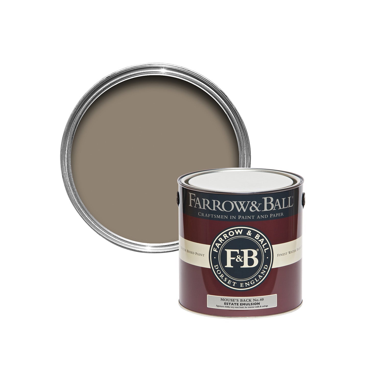 Farrow & Ball Mouse's Back No. 40 paint sample pot,  duvallatelier.com