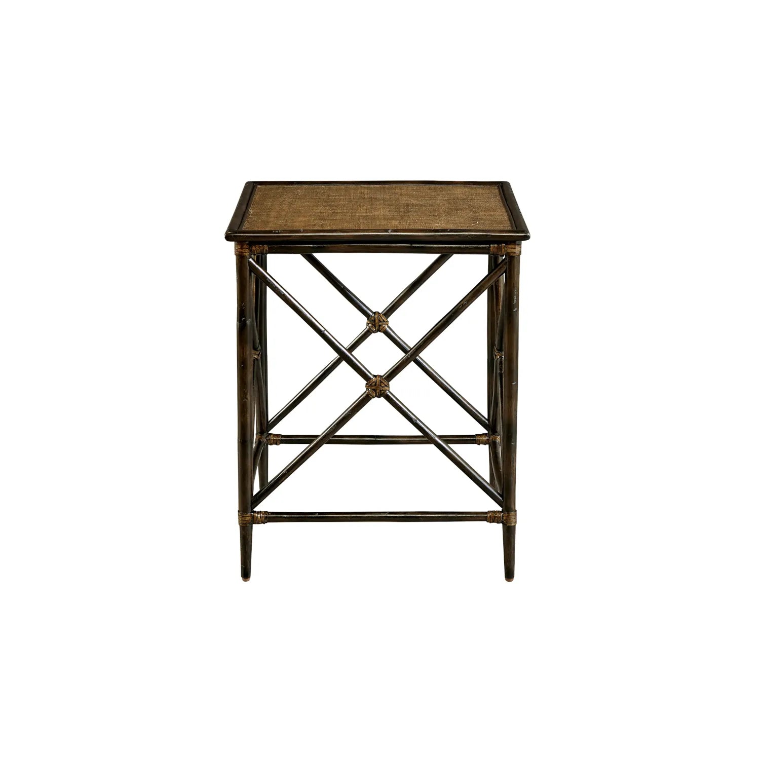 Rattan & Raffia Side Table