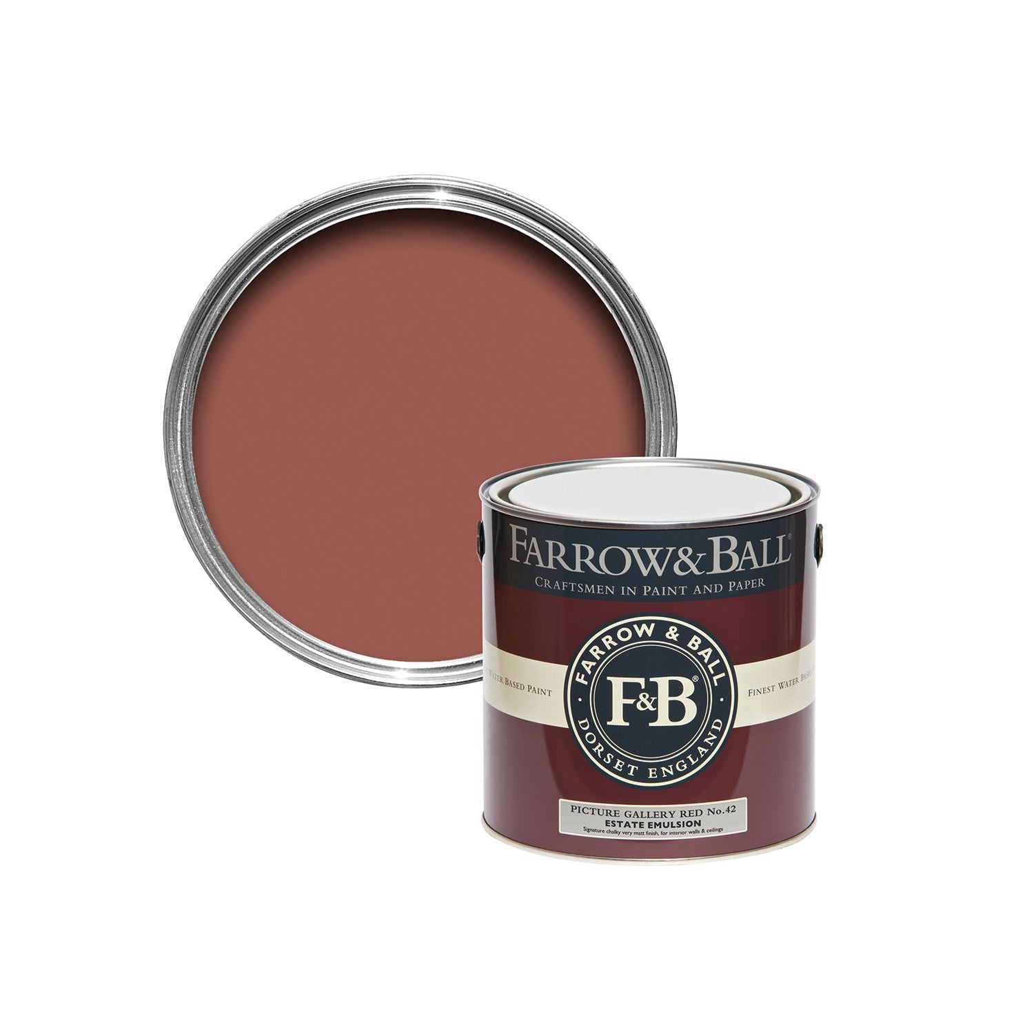 Farrow & Ball Picture Gallery Red No. 42 Sample Pot, duvallatelier.com