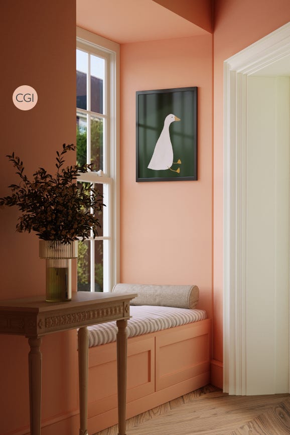 Farrow & Ball Pink Cup No. 9801 paint, duvallatelier.com