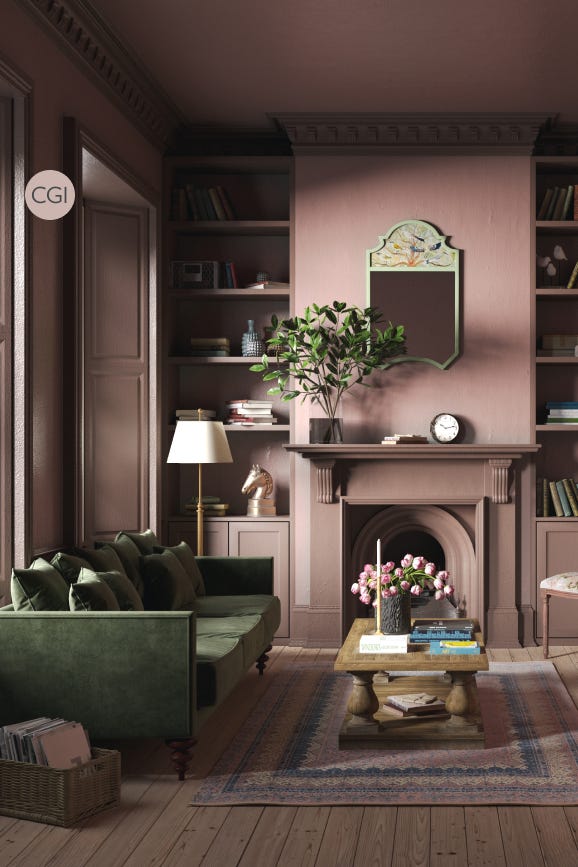 Farrow & Ball Pink Drab No.207 Paint, duvallatelier.con