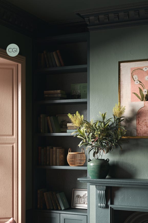 Farrow & Ball Pond Green No. G7 paint, duvallatelier.com