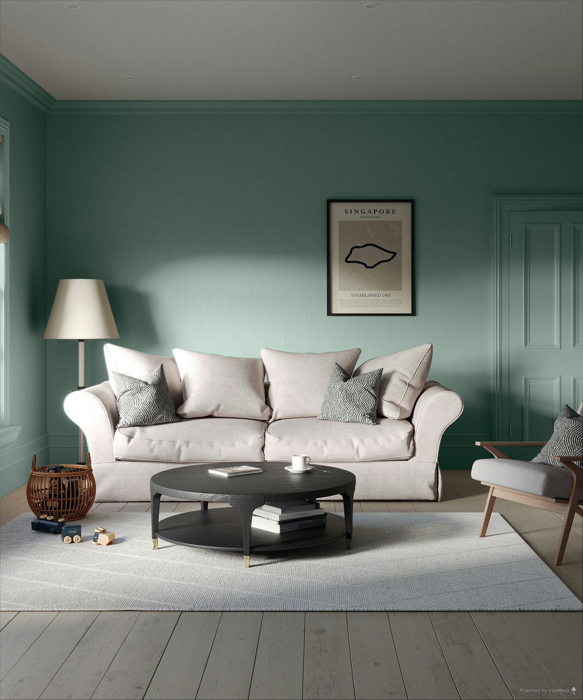 Farrow & Ball Powder Blue No. 23 paint, duvallatelier.com