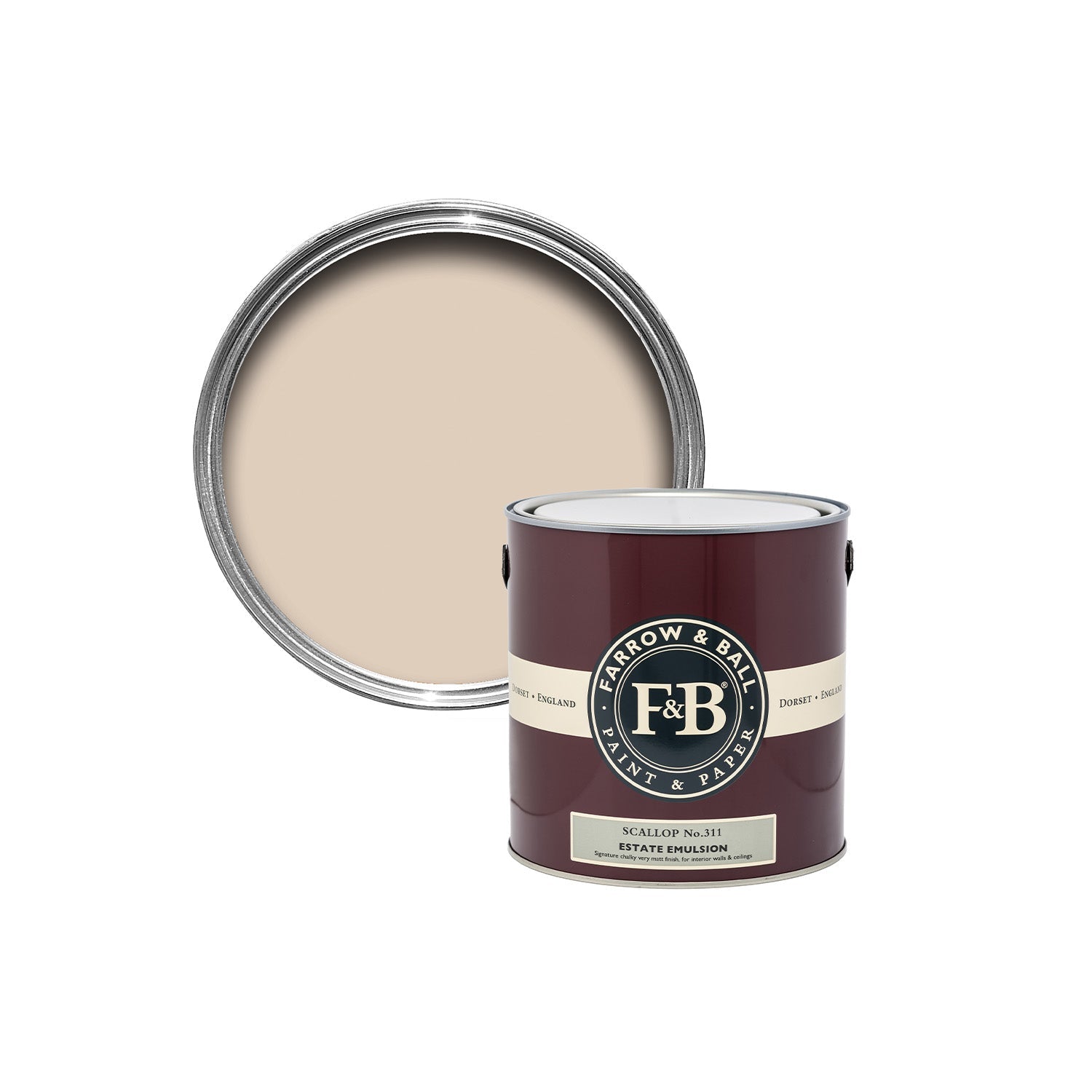 Farrow & Ball Scallop No. 311 paint sample pot, duvallatelier.com