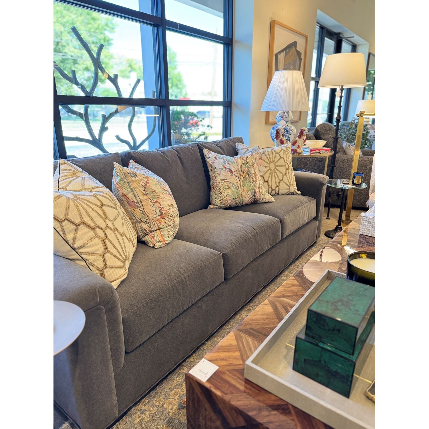 SHELDON SOFA Grey Flannel Velvet, duvallatelier.com