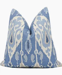 14x20 IKAT BOKHARA BLUE PILLOW