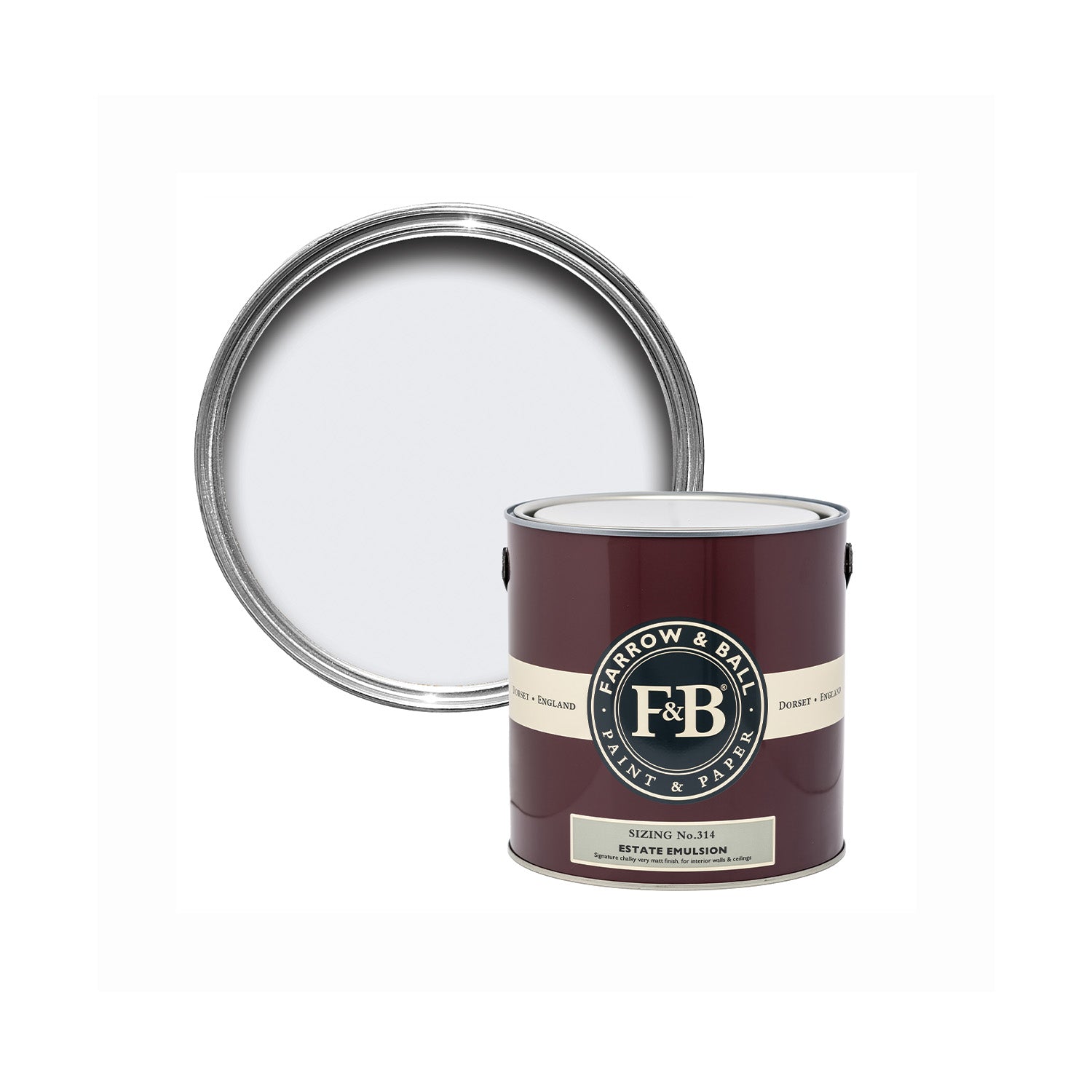 Farrow & Ball Sizing No. 314 sample pot paint, duvallatelier.com