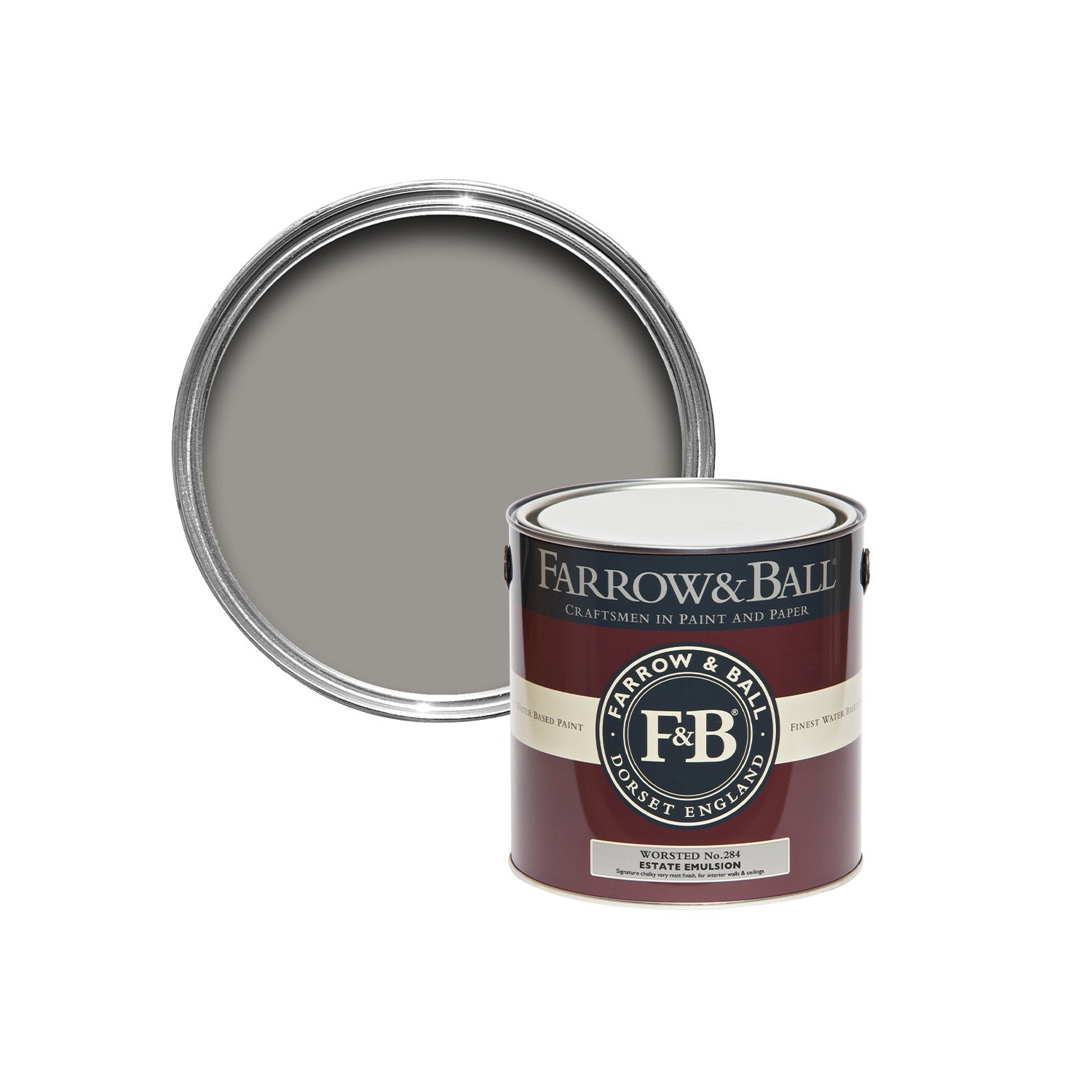 Farrow & Ball Worsted No. 284 paint Sample Pot, duvallatelier.com
