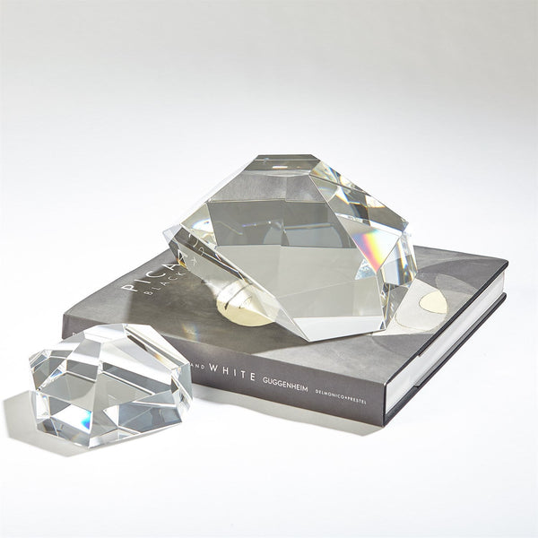CRYSTAL PAPER WEIGHT CLEAR SM