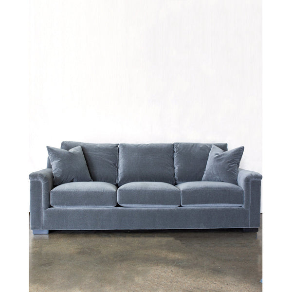 Duvall Atelier/ This beautiful transitional sofa is featured in a rich grey flannel velvet. Sheldon Sofa. 