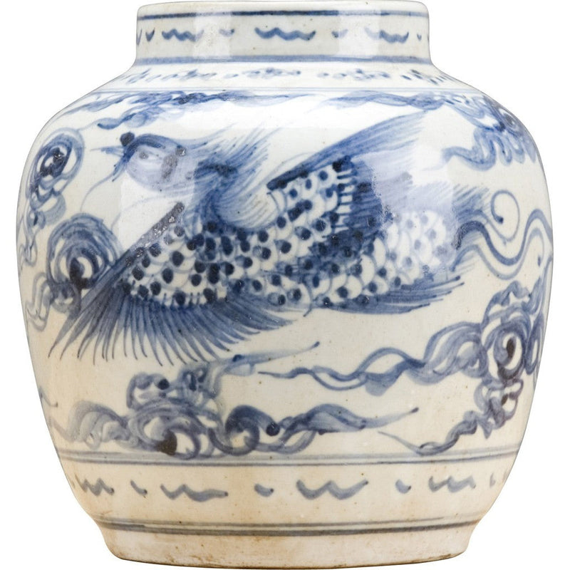 Blue and White Phoenix Vase, Duvall Atelier