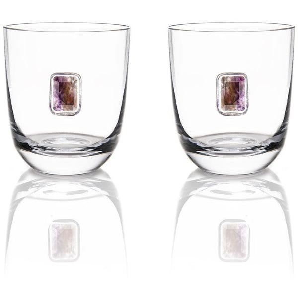 Anna New York Gemstone Double Old Fashioned Glasses Set of Two- Duvall Atelier