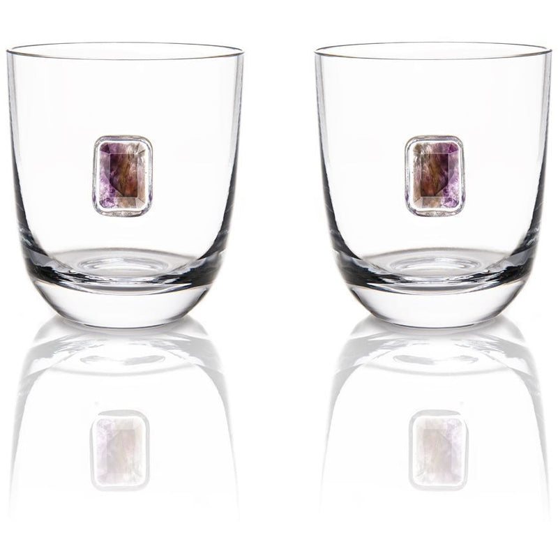 Anna New York Gemstone Double Old Fashioned Glasses Set of Two- Duvall Atelier