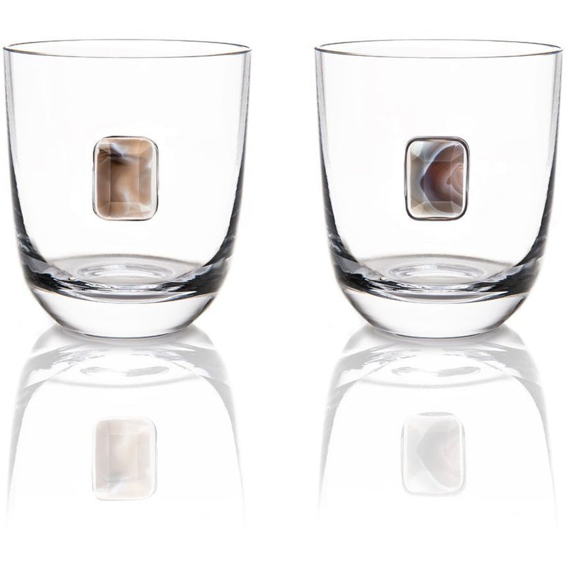 Anna New York Gemstone Double Old Fashioned Glasses Set of 2- Duvall Atelier