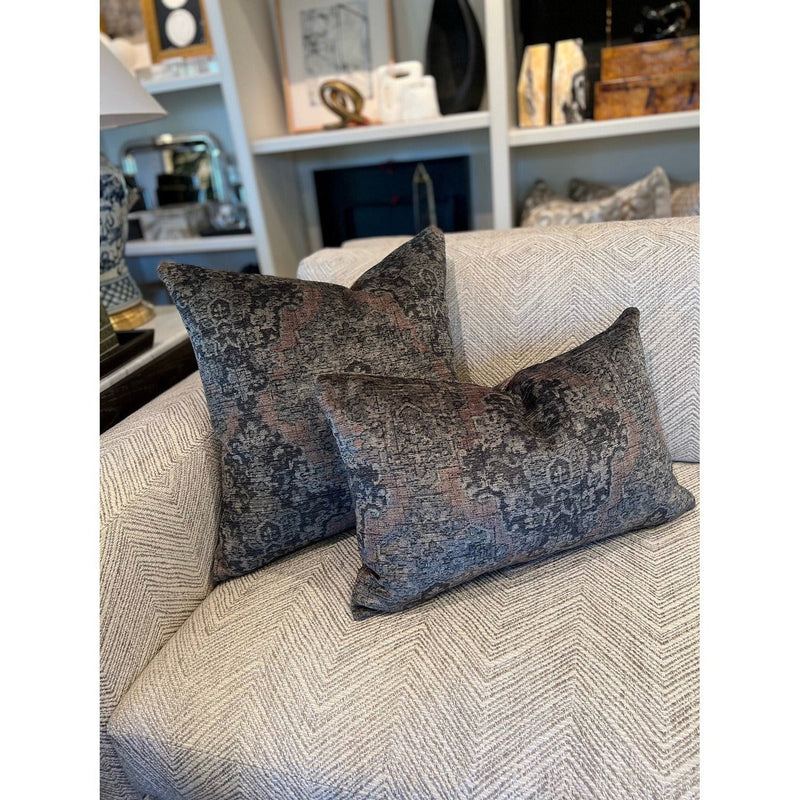 ATELIER COLLECTION PILLOW- AVALON TWILIGHTCustom pillows in a beautiful tweed velvet pattern. Available in sizes 21x21 and 14x22 DUVALL ATELIER