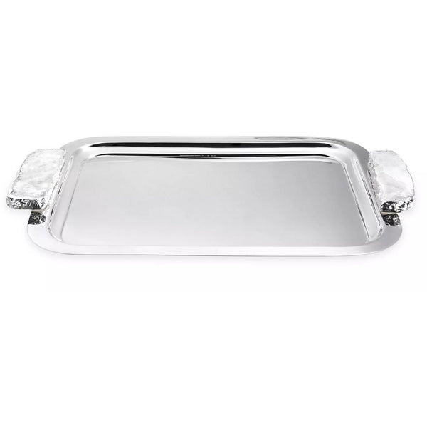 Anna New York, Hospitality Tray Silver Plated with white crystal Duvall Atelier