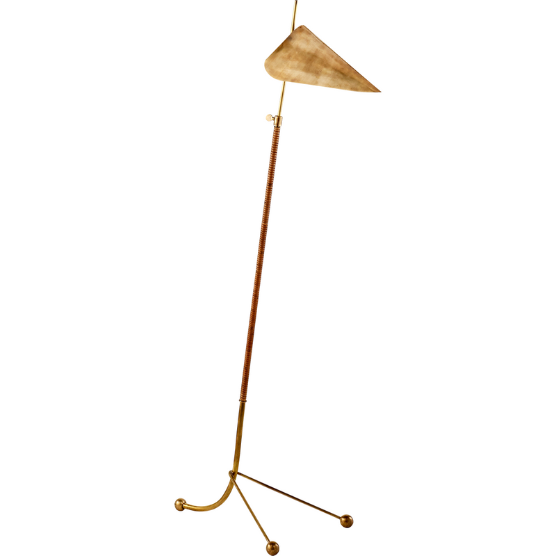 Visual Comfort Moresby Brass Floor Lamp/ Duvall Atelier 
