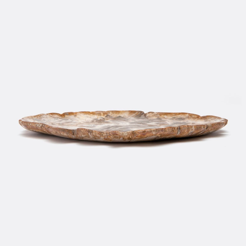 Duvall Atelier Petrified wood becomes a work of art thanks to the polished shine of our Dashiell tray. Intricate patterns make for fascinating organic accents.