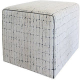 Cracked Velvet Ottoman. DUVALL ATELIER