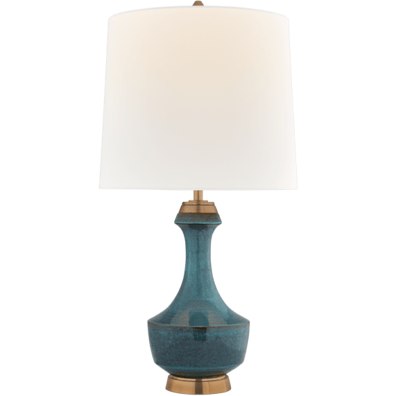 Visual Comfort Mauro Large Table Lamp with Linen Shade/ Duvall Atelier